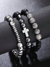 Cargar imagen en el visor de la galería, Set de 3 Pulseras Masculinas - Estilo y Versatilidad