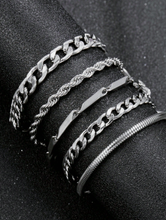 Cargar imagen en el visor de la galería, Pulseras Black y Silver